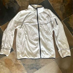 Stormtech Men's XL White Hooded Windbreaker Jacket Full Zip Casual